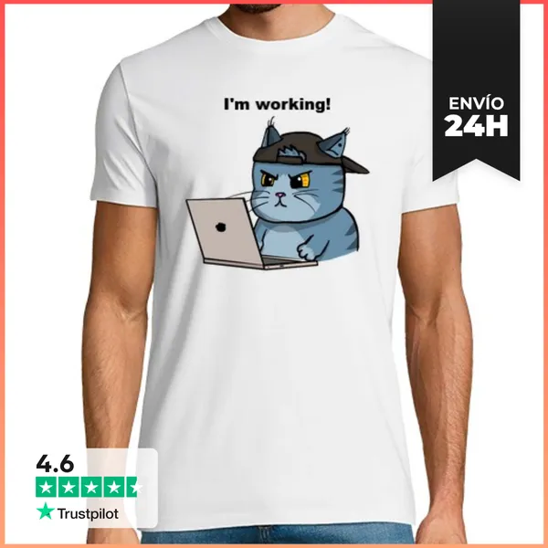 Camiseta Hombre Clásica El Gato Informático. Camiseta LaTostadora