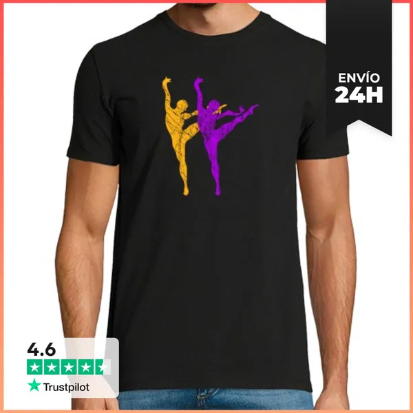 Camiseta Hombre Clásica Bailarines Creativos De Estilo Moderno