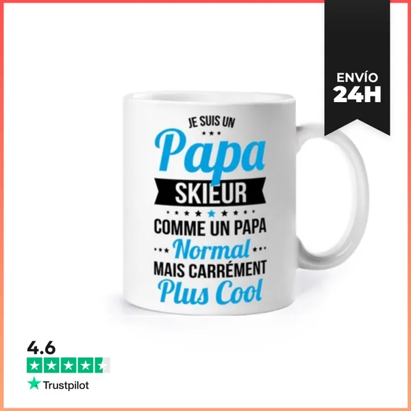 Taza Soy Un Padre Esquiador Más Cool LaTostadora