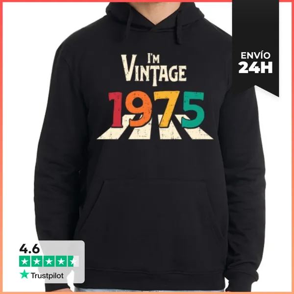 Sudadera Unisex Con Capucha Vintage 1975 LaTostadora