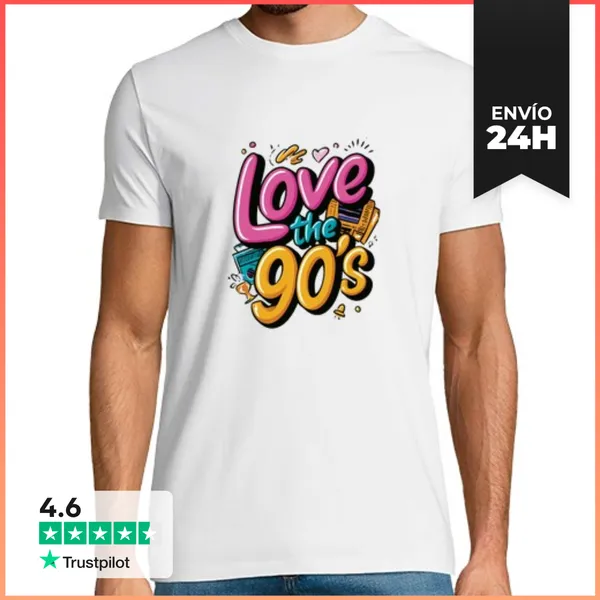 Camiseta Hombre Clásica Love The 90s LaTostadora