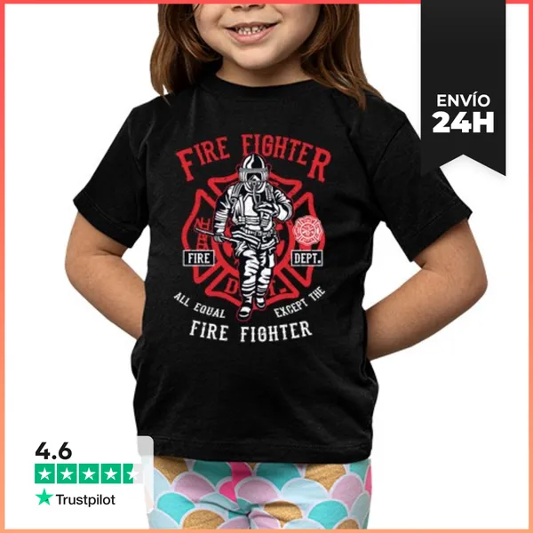 Camiseta Clásica Para Niños Fire Fighter LaTostadora