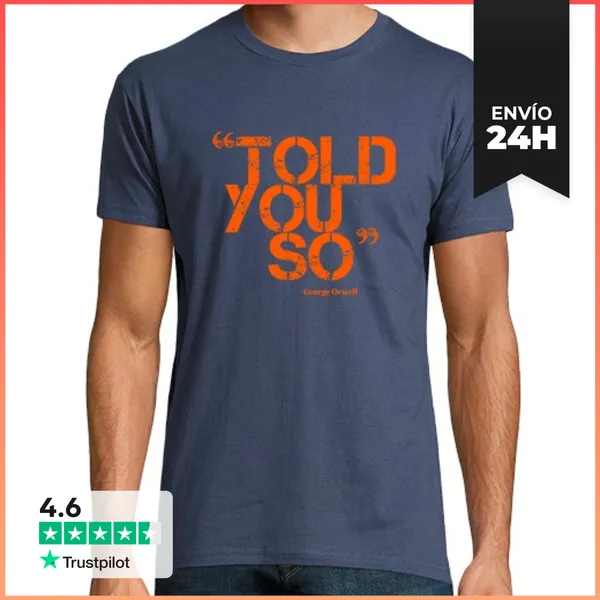Camiseta Hombre Clásica ORWELL (orange) LaTostadora