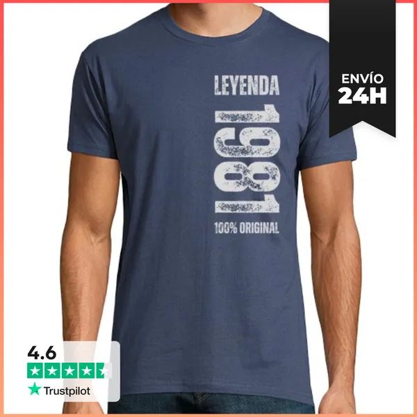 Camiseta Hombre Clásica Leyenda 1981 Cumpleanos Aniversario 01
