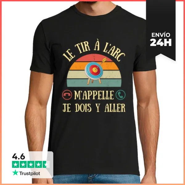 Camiseta Hombre Clásica Tiro Con Arco Llámame Humor Arquero