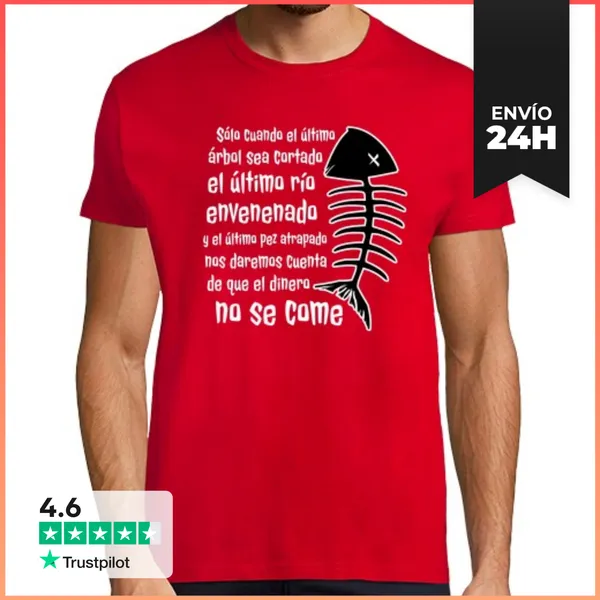 Camiseta Hombre Clásica Proverbio Indios Cree LaTostadora