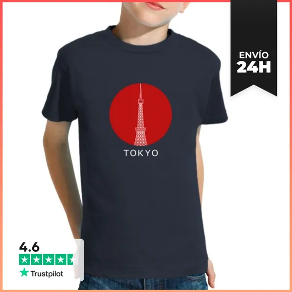 Camiseta Clásica Para Niños Torre De Tokio LaTostadora