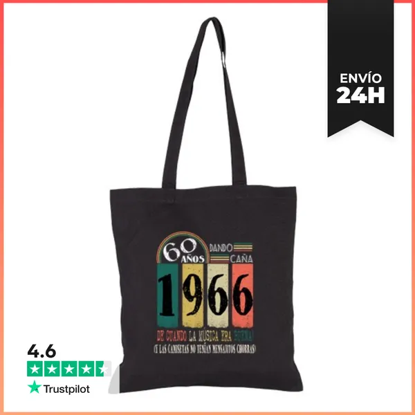 Bolsa De Tela 60 Años 1966 Cumpleaños Retro LaTostadora