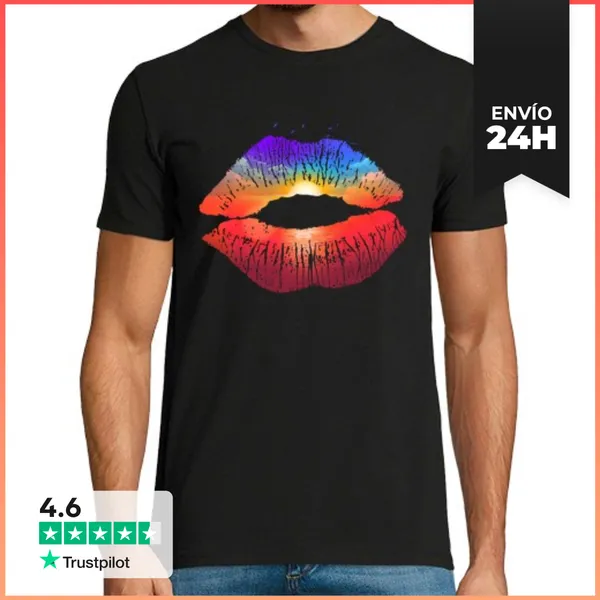 Camiseta Hombre Clásica Beso De Verano LaTostadora