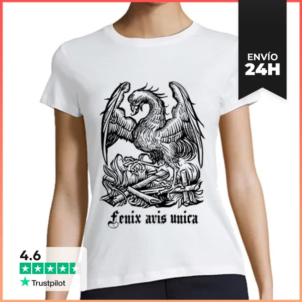 Camiseta Mujer Clásica Fénix El Ave Mítica Renacido De Las Cen