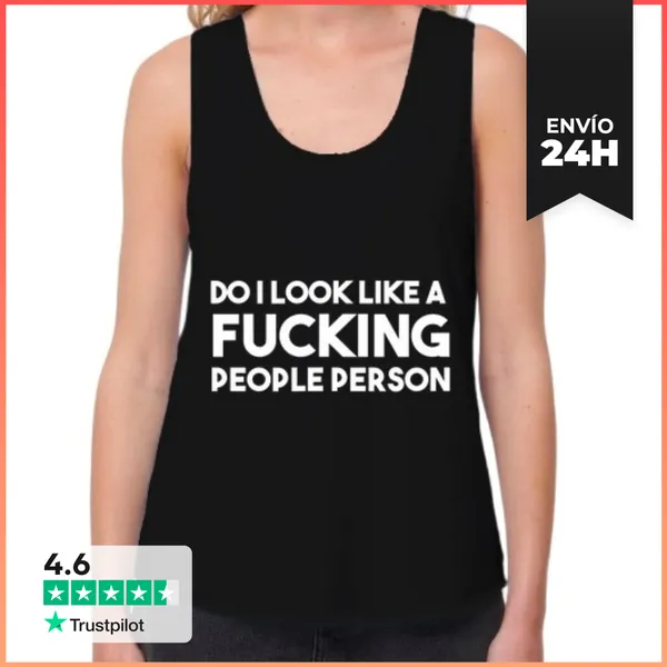 Camiseta Mujer Sin Mangas, Loose Fit ¿Pareceré Una Maldita