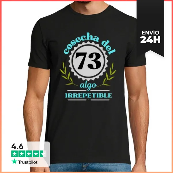 Camiseta Hombre Clásica Cosecha Del 73 Vintage 1973 LaTostadora
