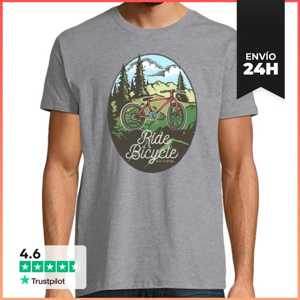 Camiseta Hombre Clásica Mountain Bike LaTostadora