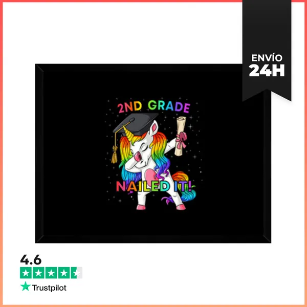 Cuadro Con Marco Horizontal Unicornio Dabbing Segundo Grado Lo
