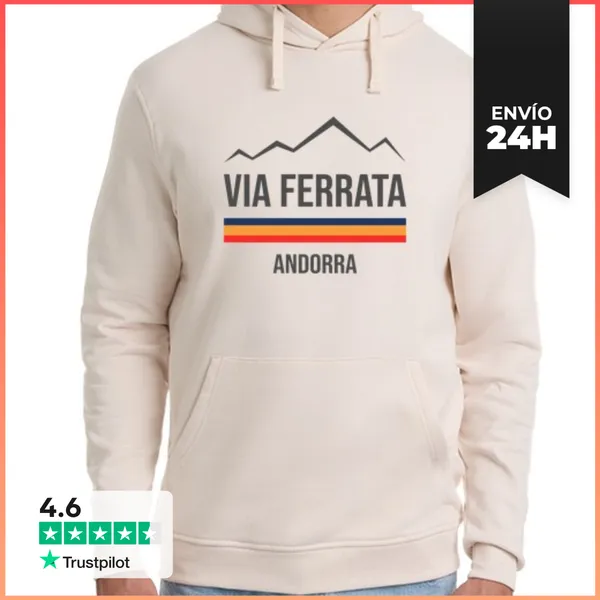 Sudadera Unisex Con Capucha Via Ferrata Andorra LaTostadora