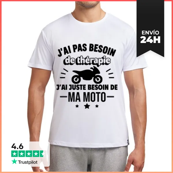 Camiseta Deportiva Hombre No Hay Necesidad De Terapia Motocicleta