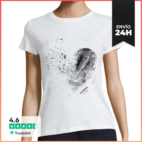 Camiseta Mujer Clásica Windsurfer. Free Style. ByN LaTostadora