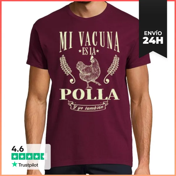 Camiseta Hombre Clásica Polla Vacuna LaTostadora