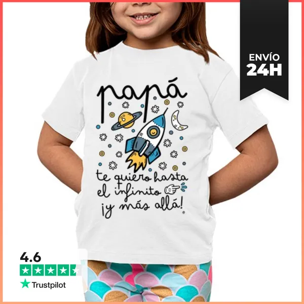 Camiseta Clásica Para Niños Papá Te Quiero Hasta El Infinito Y...