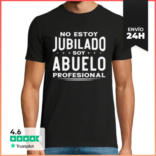 Camiseta Hombre Clásica No Estoy Jubilado, Soy Un Abuelo