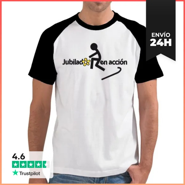 Camiseta Hombre, Estilo Béisbol JUBILADO EN ACCIÓN LaTostadora