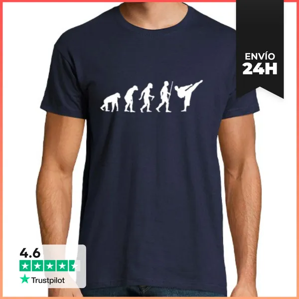 Camiseta Hombre Clásica Paso De La Evolución Del Karate