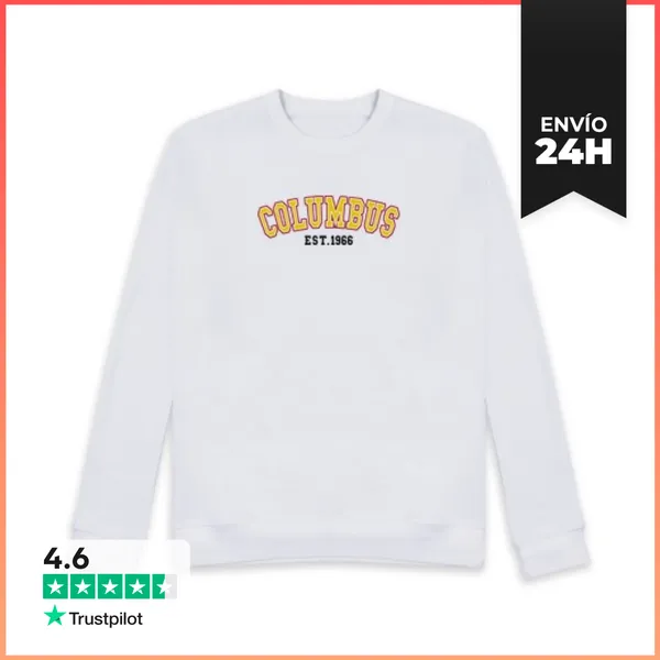 Sudadera Unisex Columbus Est 1966 LaTostadora
