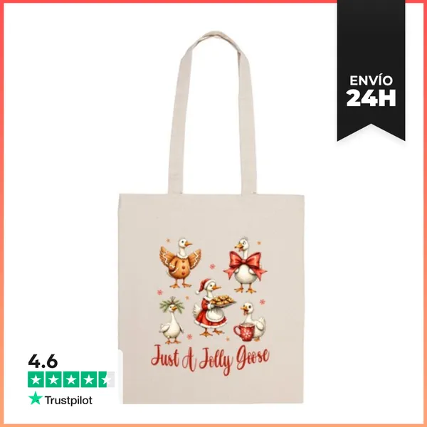 Bolsa De Tela Solo Un Ganso Alegre Ganso Navideño Divertido