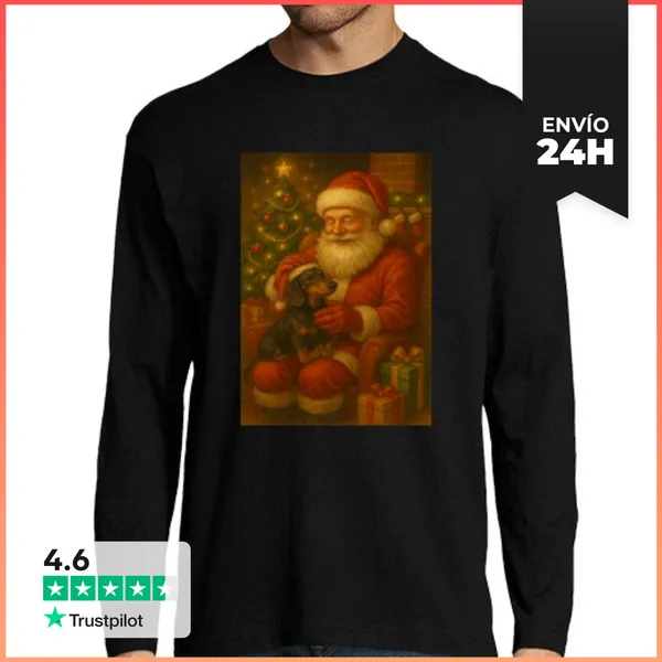 Camiseta Hombre Manga Larga Camiseta De Dachshund Amante De Los