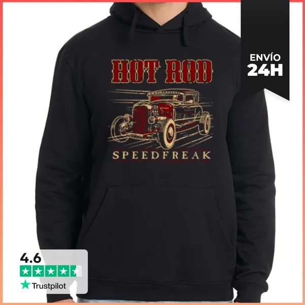 Sudadera Unisex Con Capucha Hot Rod Freak LaTostadora