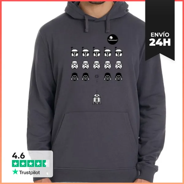 Sudadera Unisex Con Capucha Space In Vaders LaTostadora
