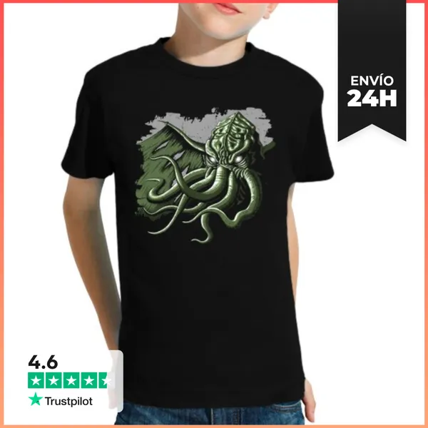 Camiseta Clásica Para Niños Cthulhu LaTostadora