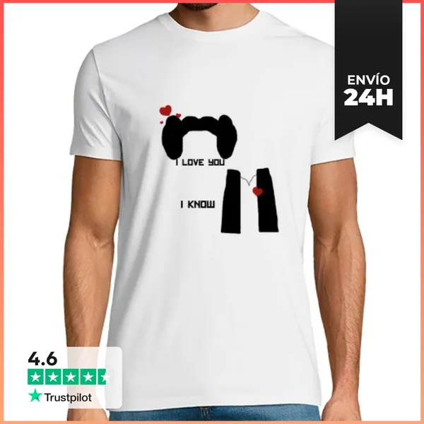 Camiseta Hombre Clásica I LOVE YOU.I KNOW. LaTostadora