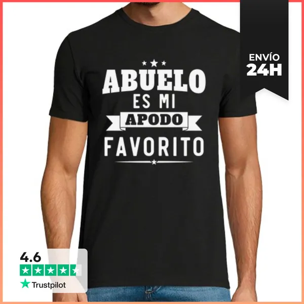 Camiseta Hombre Clásica Abuelo Es Mi Apodo Favorito LaTostadora