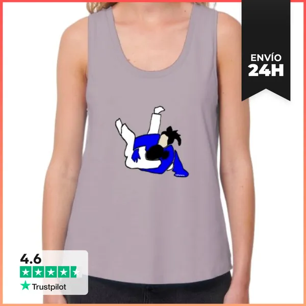 Camiseta Mujer Sin Mangas, Loose Fit JUDO LaTostadora