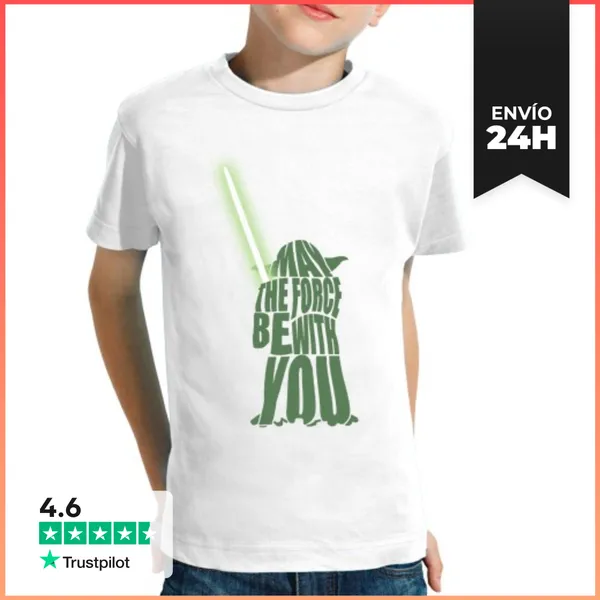 Camiseta Clásica Para Niños Yoda Star Wars LaTostadora