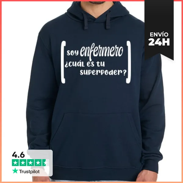 Sudadera Unisex Con Capucha Super Enfermero LaTostadora