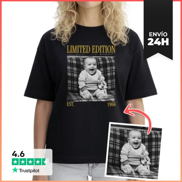 Camiseta Mujer Boxy Camiseta Oversize 1966 Limited Edition Foto
