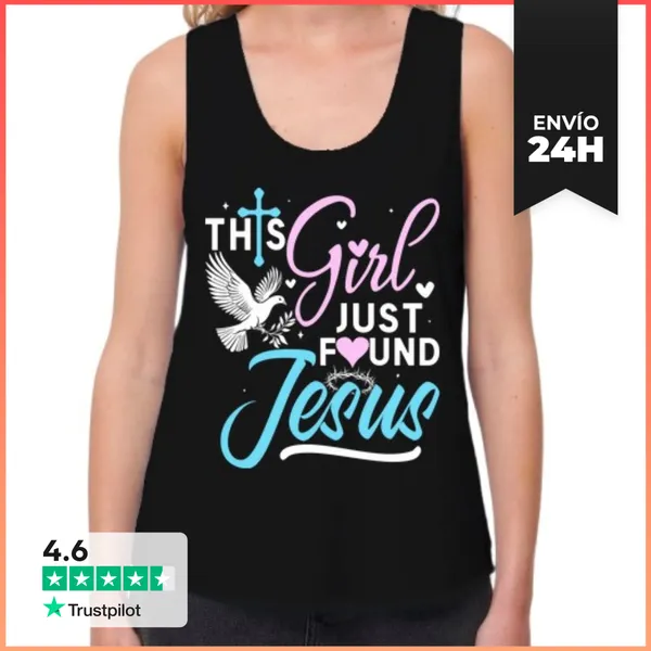 Camiseta Mujer Sin Mangas, Loose Fit Esta Chica Acaba De