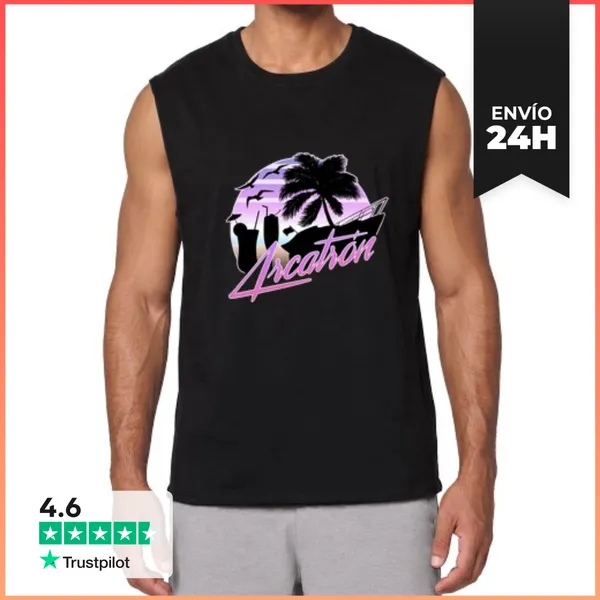 Camiseta Sin Mangas Arcatrón Logo Palmera LaTostadora