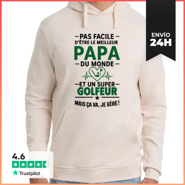 Sudadera Unisex Con Capucha Papá Golfista Golf Deporte Humor