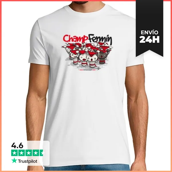 Camiseta Hombre Clásica Champ Fermín (fondos Claros) LaTostadora