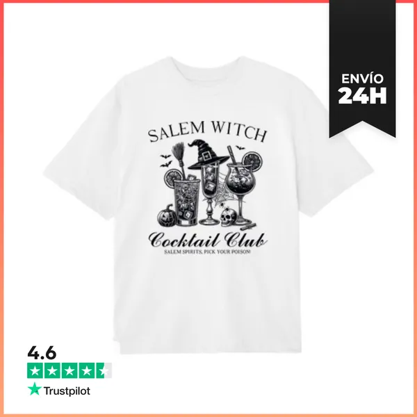 Camiseta Oversize SALEM WITCH COCKTAIL CLUB LaTostadora