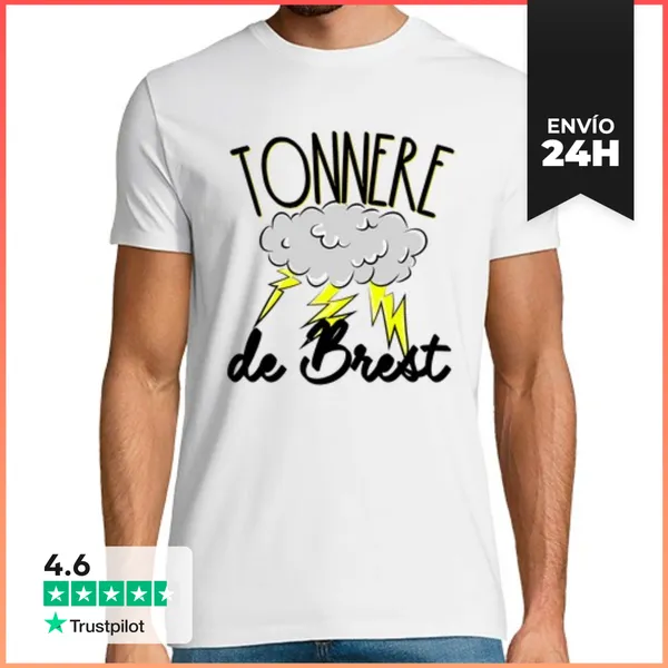 Camiseta Hombre Clásica Trueno De Brest LaTostadora