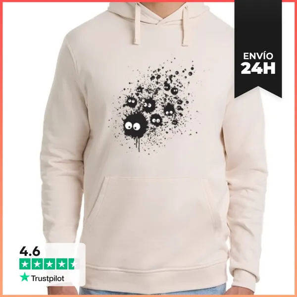 Sudadera Unisex Con Capucha Susuwatari Ink LaTostadora