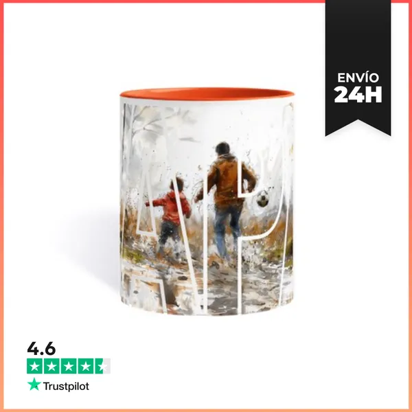 Taza De Colores Papá. Acuarela. 1 LaTostadora