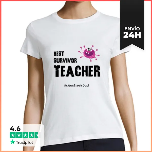 Camiseta Mujer Clásica Corona Negro LaTostadora