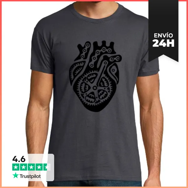Camiseta Hombre Clásica Corazón Pedal LaTostadora