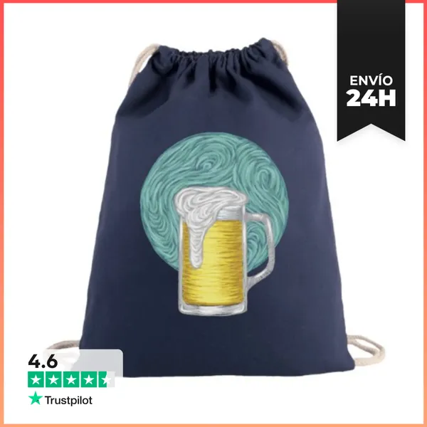 Mochila Saco Con Cuerdas Beer Painting Mochila LaTostadora