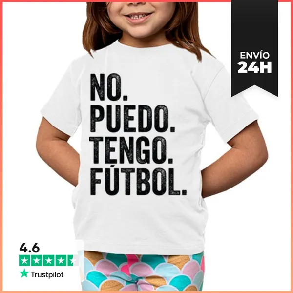 Camiseta Clásica Para Niños NO PUEDO TENGO FÚTBOL RETRO VINTAGE